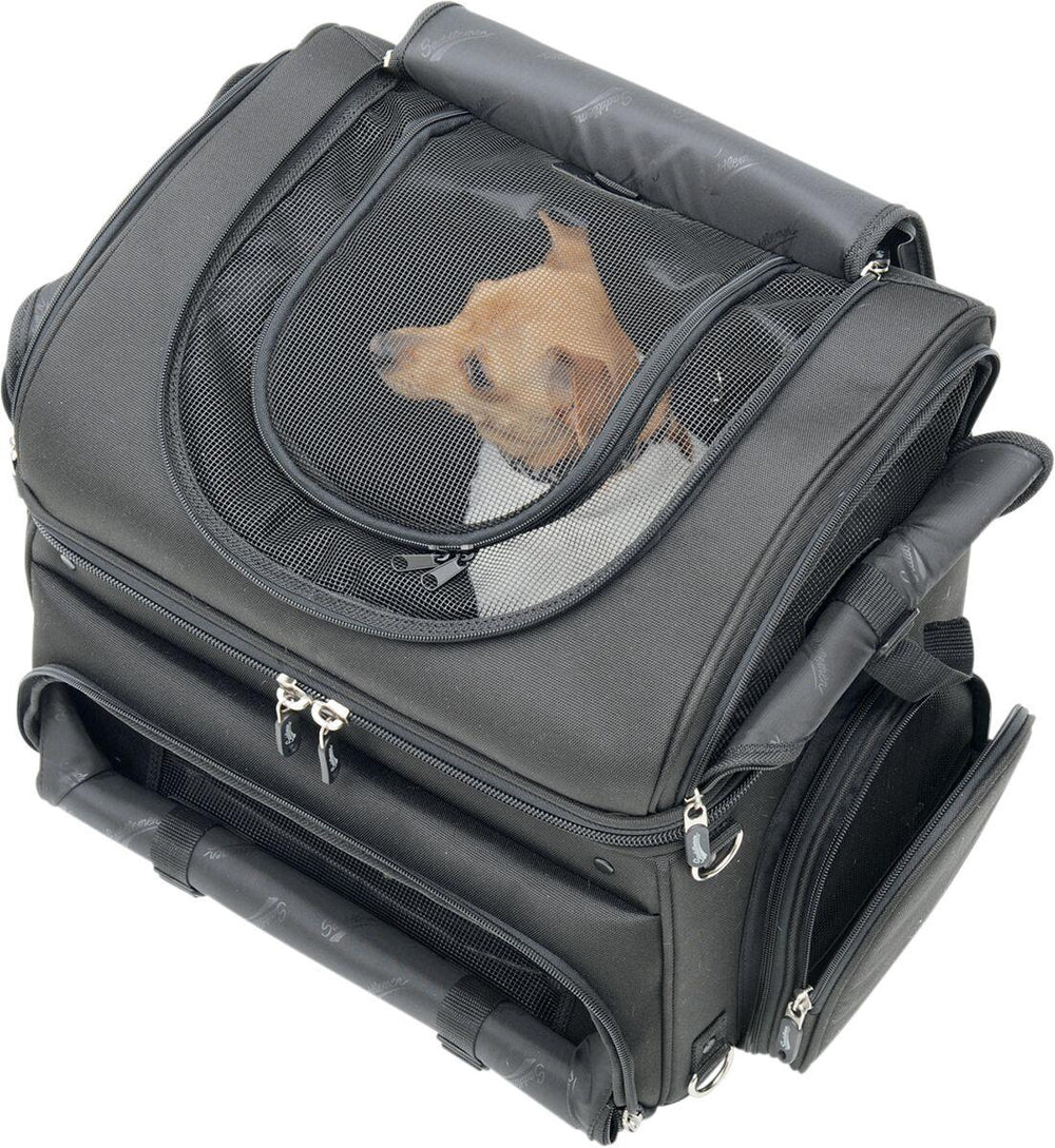 Saddlemen Pet Voyager Rear Carrier Bag - Black/Chrome