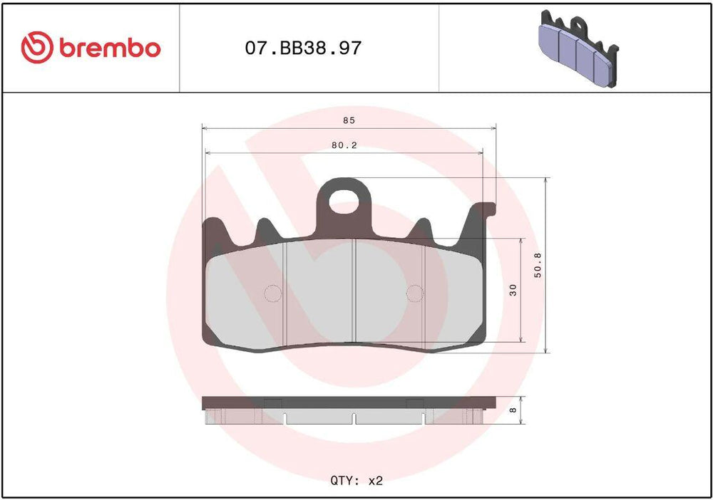 Brembo Prime Sintered Genuine Brake Pads For Husqvarna 701 Supermoto 2021-2024 Front