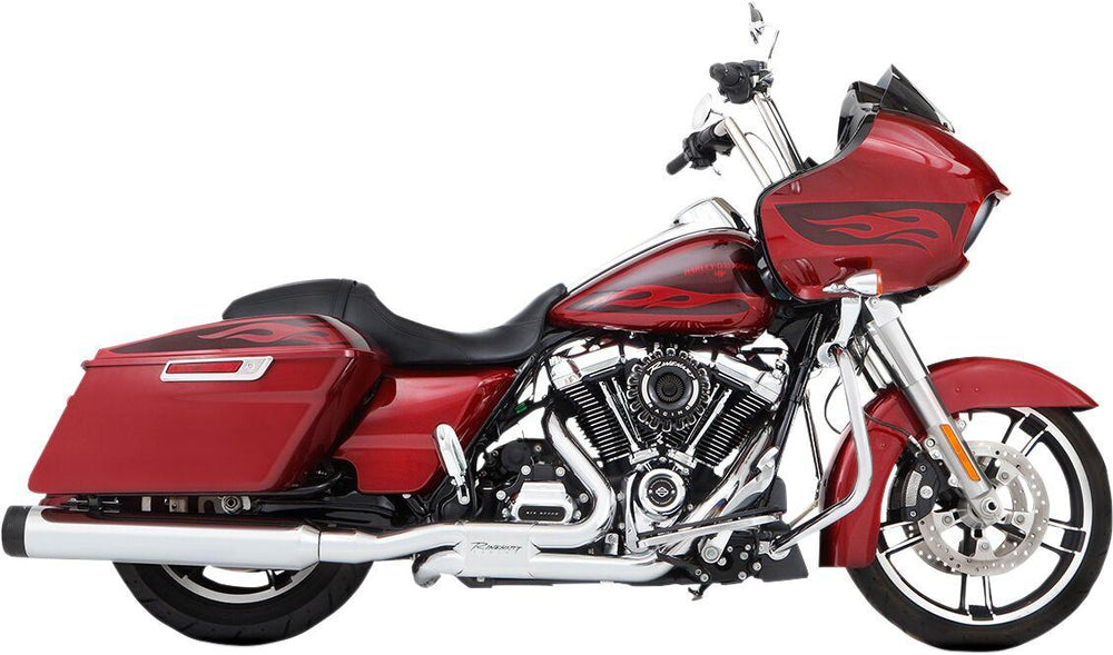 Rinehart Slimline 45 2 into 2 Exhaust System For Harley Davidson FLH 1868 2021 - Black/Chrome