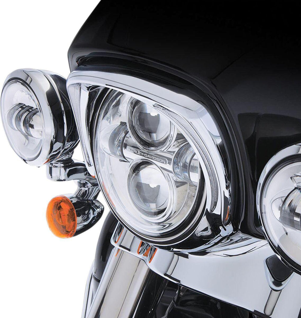 Ciro Fang Headlight Bezels For Harley Davidson FLH 1868 ABS 2021 Chrome Clear