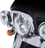 Ciro Fang Headlight Bezels For Harley Davidson FLH 1868 ABS 2021 Chrome Clear