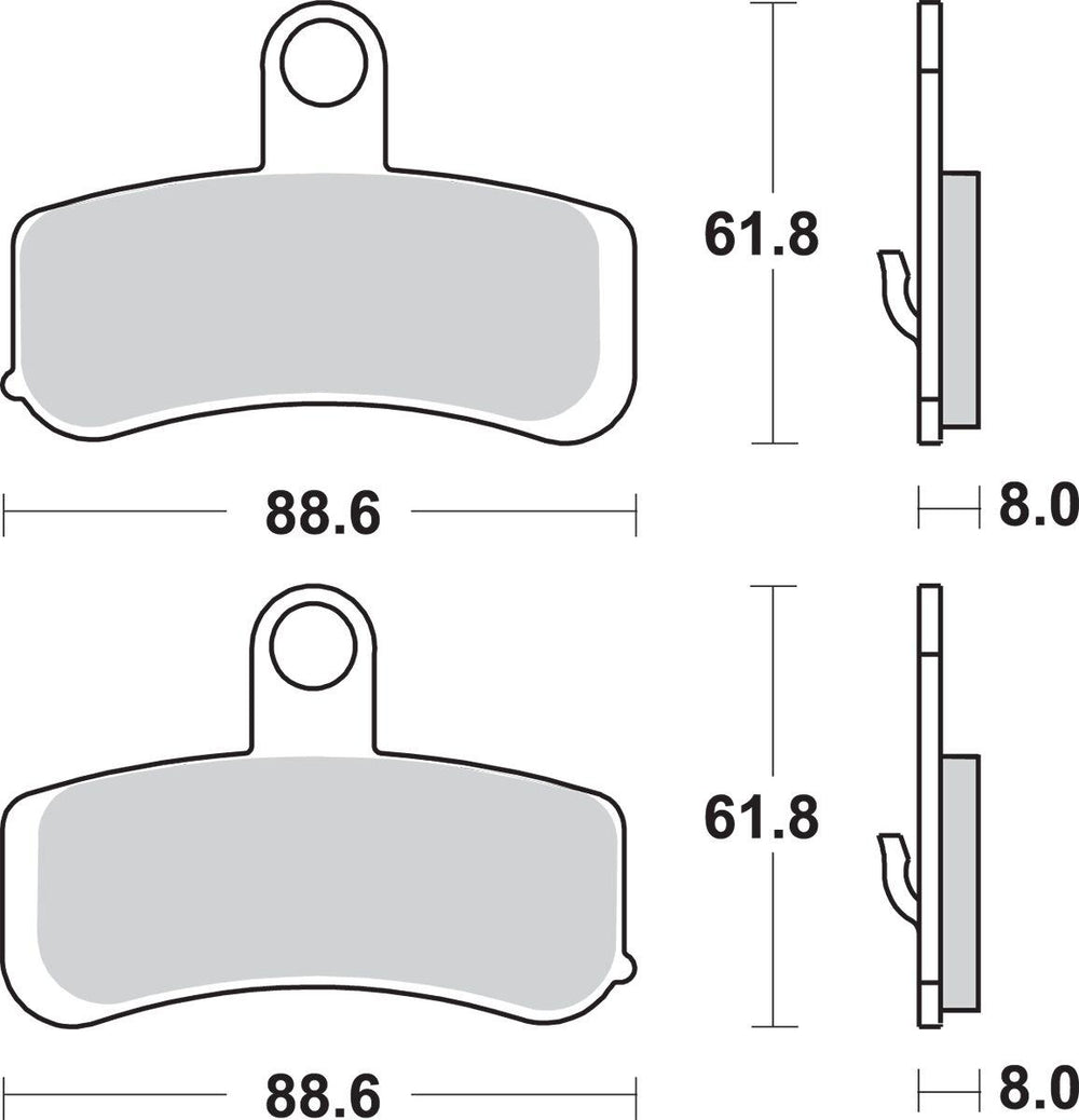 SBS Sintered Metal Front Brake Pads For Harley Davidson FLD 1690 Dyna Switchback 2012-2013