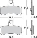 SBS Sintered Metal Front Brake Pads For Harley Davidson FLD 1690 Dyna Switchback 2012-2013