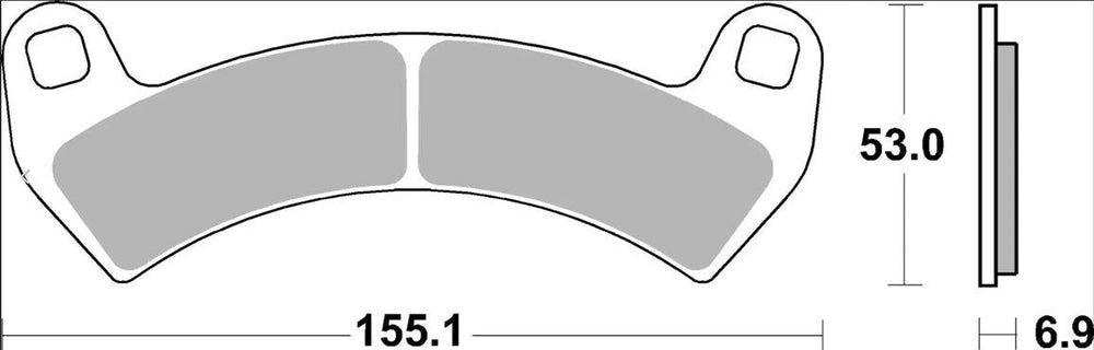 Brembo SX Prime Sintered Brake Pads For Polaris RZR XP 1000 Turbo 4X4 2018-2020 Front