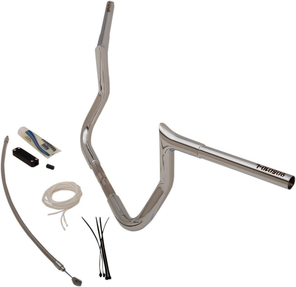 Fat Baggers Inc. 1-1 4" EZ Install Pointed Top Handlebar Kit For Harley Davidson FLHT 1584 2008 25.5 cm (10") - Chrome