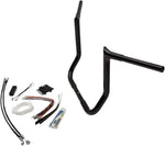 Fat Baggers Inc. 1-1 4" EZ Install Pointed Top Handlebar Kit For Harley Davidson FLHT 1584 2008 35.5 cm (14") - Black