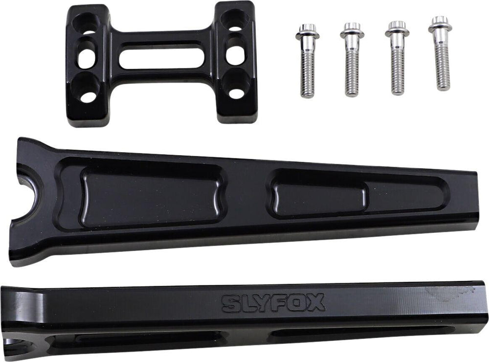 Slyfox Handlebar Riser Kit 10" x 1" - Aluminum - Black