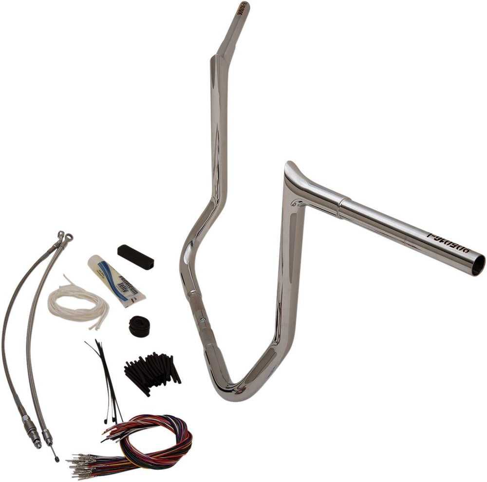 Fat Baggers Inc. 1-1 4" EZ Install Pointed Top Handlebar Kit For Harley Davidson FLHT 1584 2008 40.5 cm (16") - Chrome
