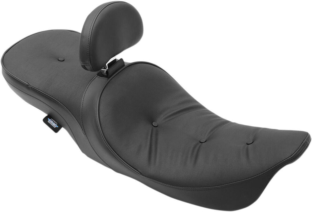 Drag Specialties Low Profile Pillow Touring Seat For Harley Davidson FLHR 1340 1997-1998 - Black