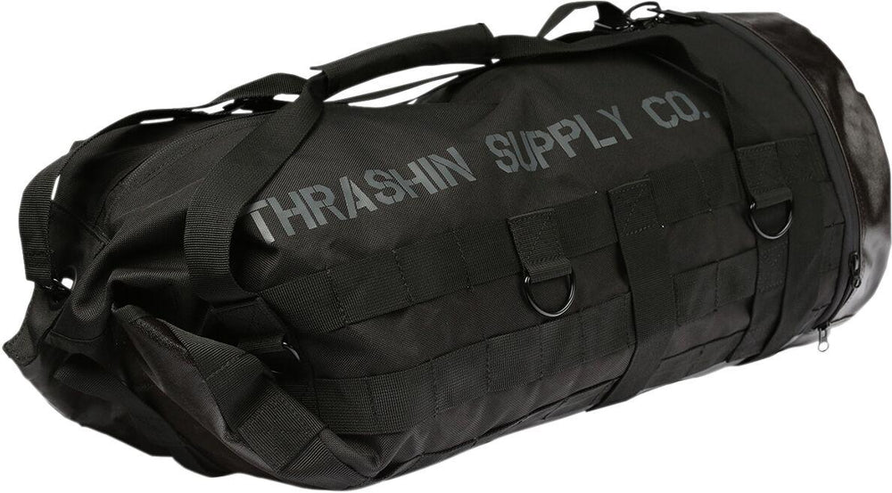 Thrashin Supply Co Mission Duffle Bag With Rain Cover - Black