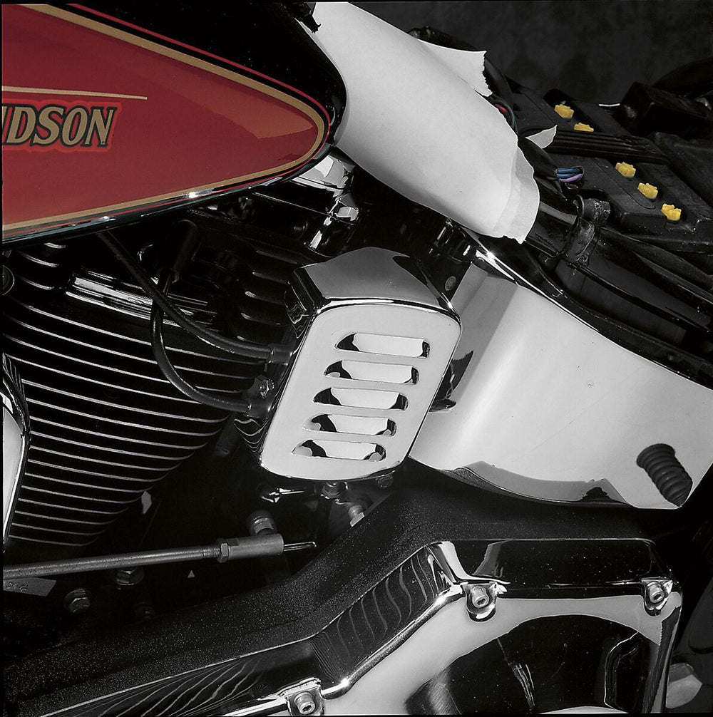 Drag Specialties Louvered Coil Cover For Harley Davidson FL 1200 1970-1977 - Chrome