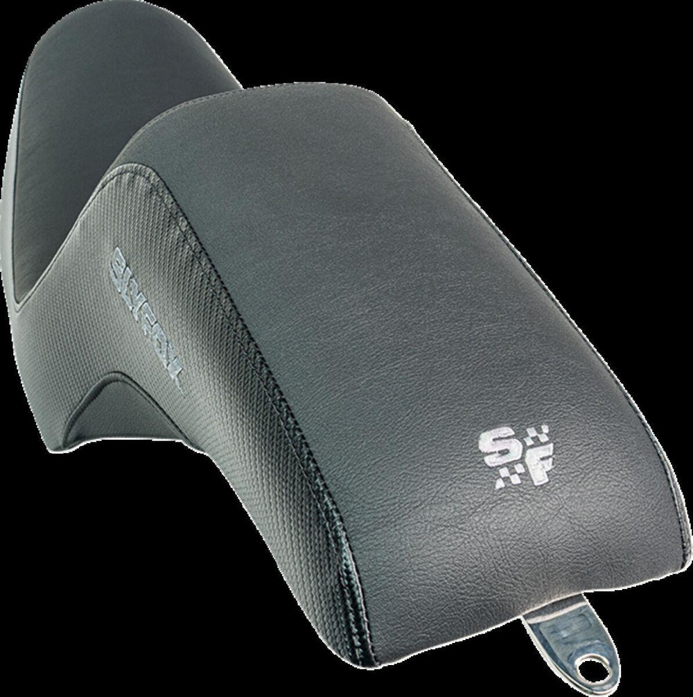 Slyfox The Drifter Seat For Harley Davidson FXR1340 1986-1994 Carbon Fiber/Logo/Smooth - Black/Grey