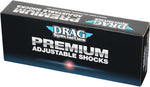 Drag Specialties Premium Ride-Height Adjustable Shocks For Harley Davidson XL 1200 C 2004-2020 Rear 305.00 mm (12.00") - Black Chrome