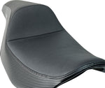 Slyfox The Drifter Seat For Harley Davidson FLHX 1923 ABS 2024 Carbon Fiber/Logo/Smooth - Black/Grey