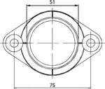 Parts Unlimited Carburettor Mounting Flange For Yamaha EXCEL 5 540 1979-1980 - Black