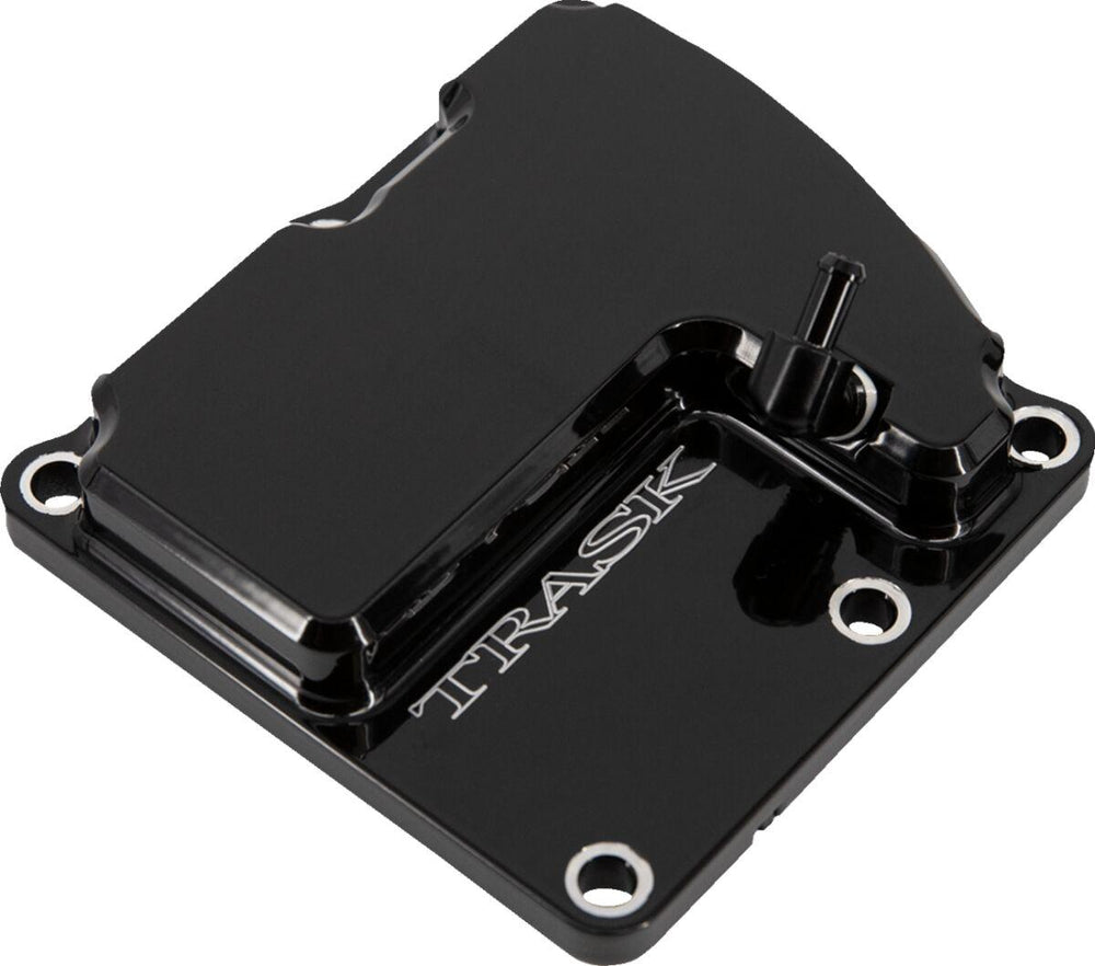 Trask Check M8 Vented Transmission Top Cover For Harley Davidson FLDE 1750 2018-2020 - Black