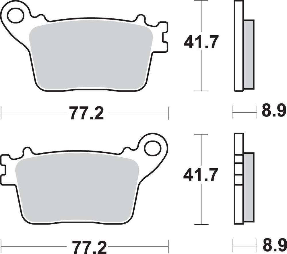 SBS LS Street Excel Sintered Rear Brake Pads For Honda CB600F 2006-2012