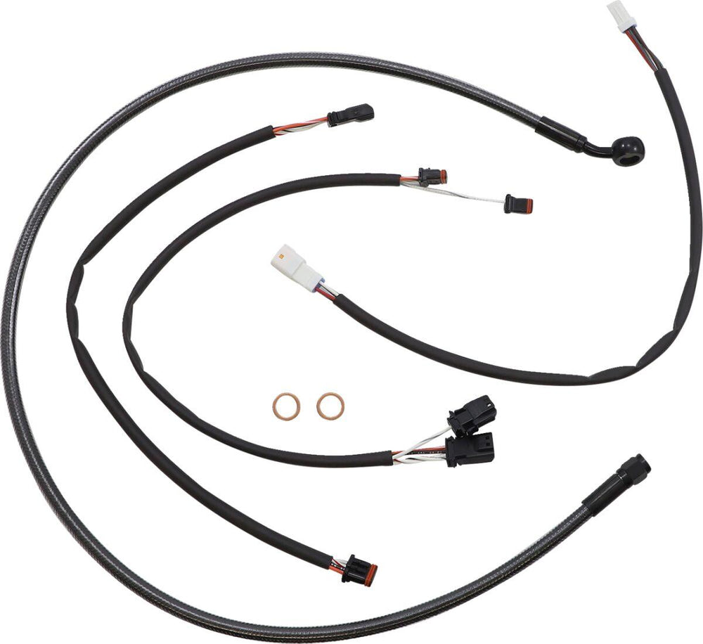 Magnum Shielding  Pearl Designer Handlebar Cable Install Kit For Harley Davidson FLHR 1750 2021-2022 45.5 - 51cm (18" - 20") - Black
