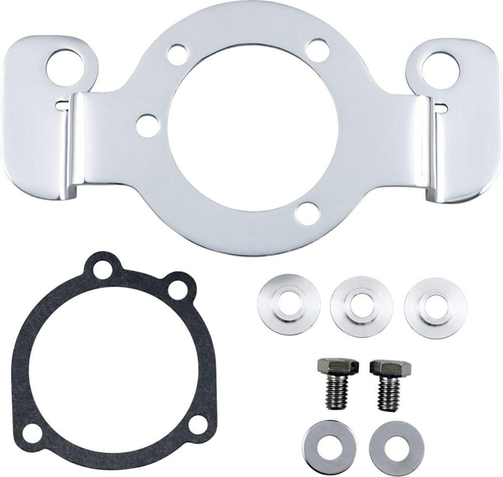 Drag Specialties Air Cleaner Support Bracket Kit For Harley Davidson XL 1200 C 1996-2006 - Chrome Grey
