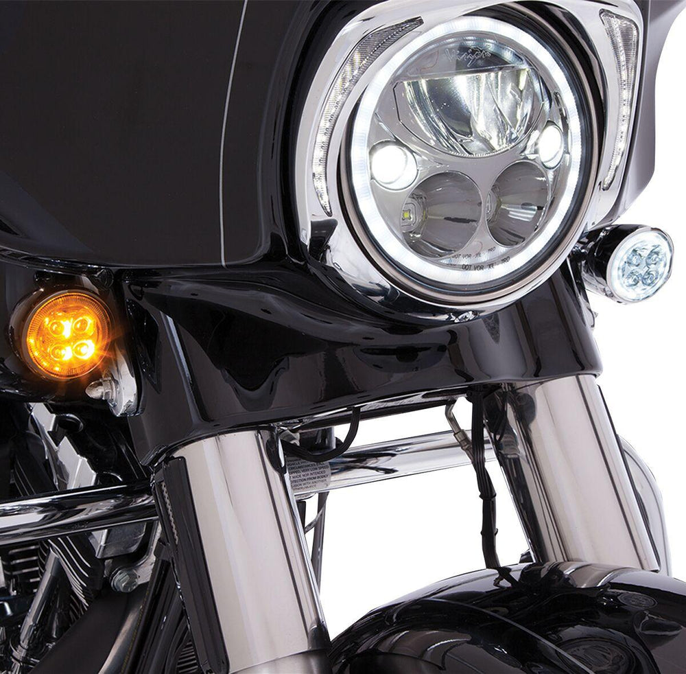 Ciro Fang Signal Light Inserts For Harley Davidson FLD 1690 2012-2013 Front
