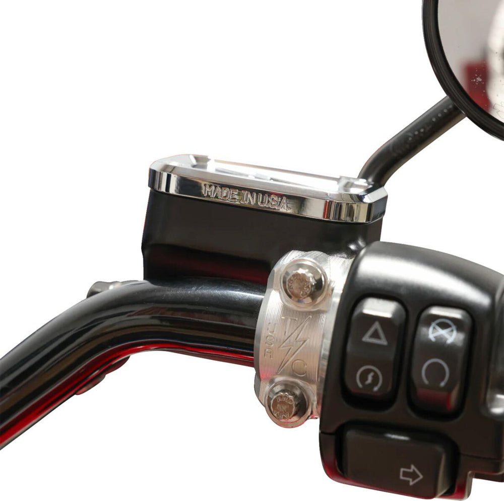 Thrashin Supply Co Brake Master Cylinder Cover For Harley Davidson FLDE 1750 ABS 2018-2020 - Silver