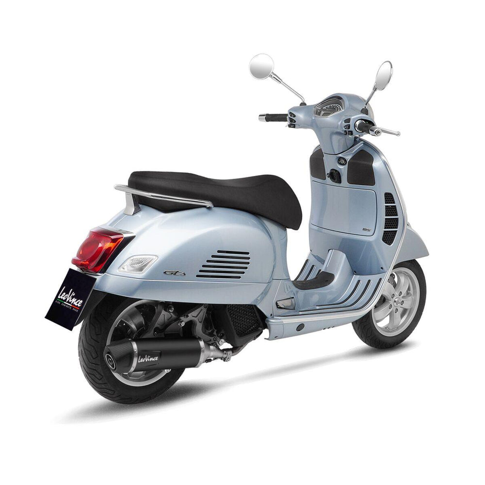 LeoVince Stainless Steel Nero Silencer For Vespa GTS 125 IGET ABS 2021-2024 - Black