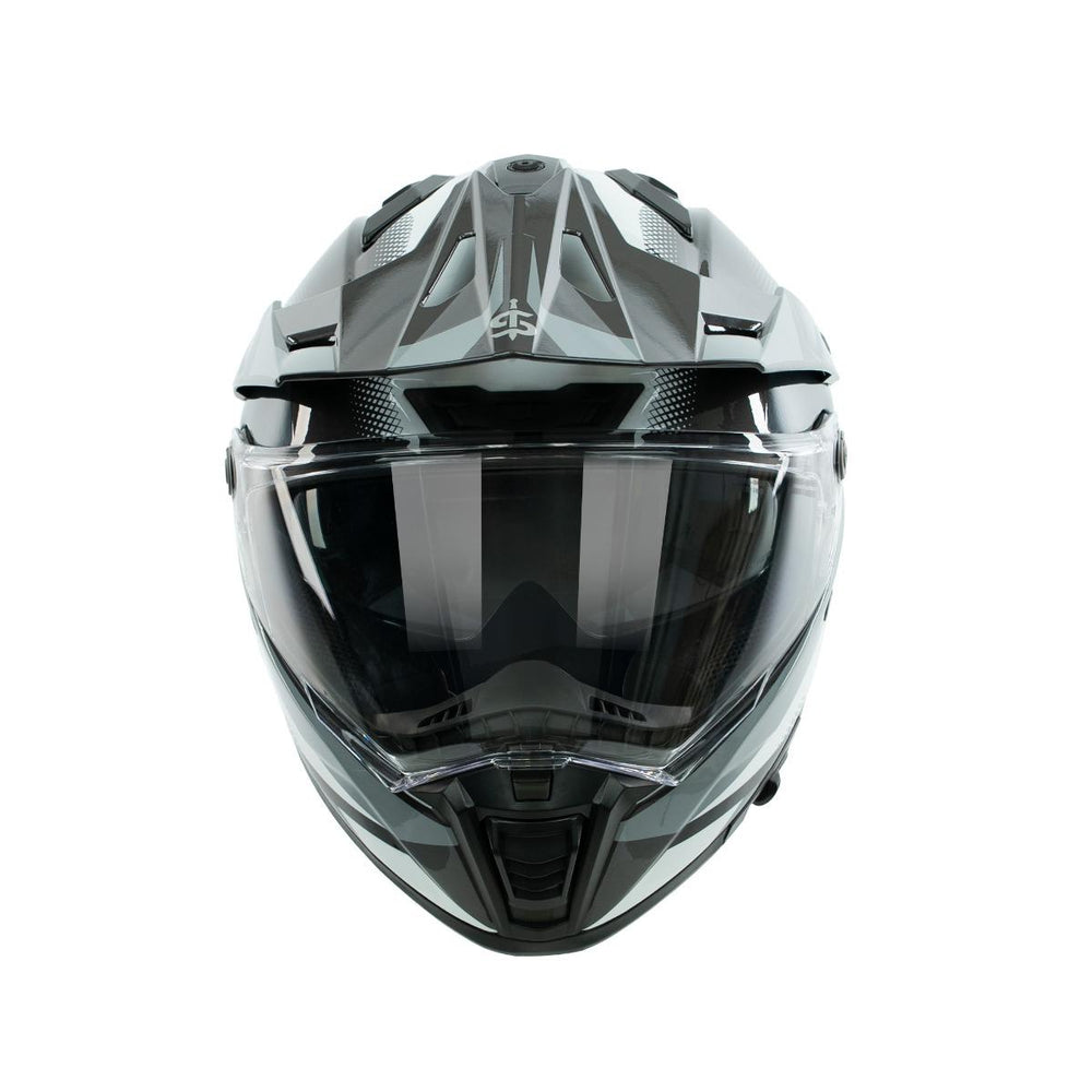 Spada Trailhawk Raptor Adventure Motorcycle Helmet - Black/Grey