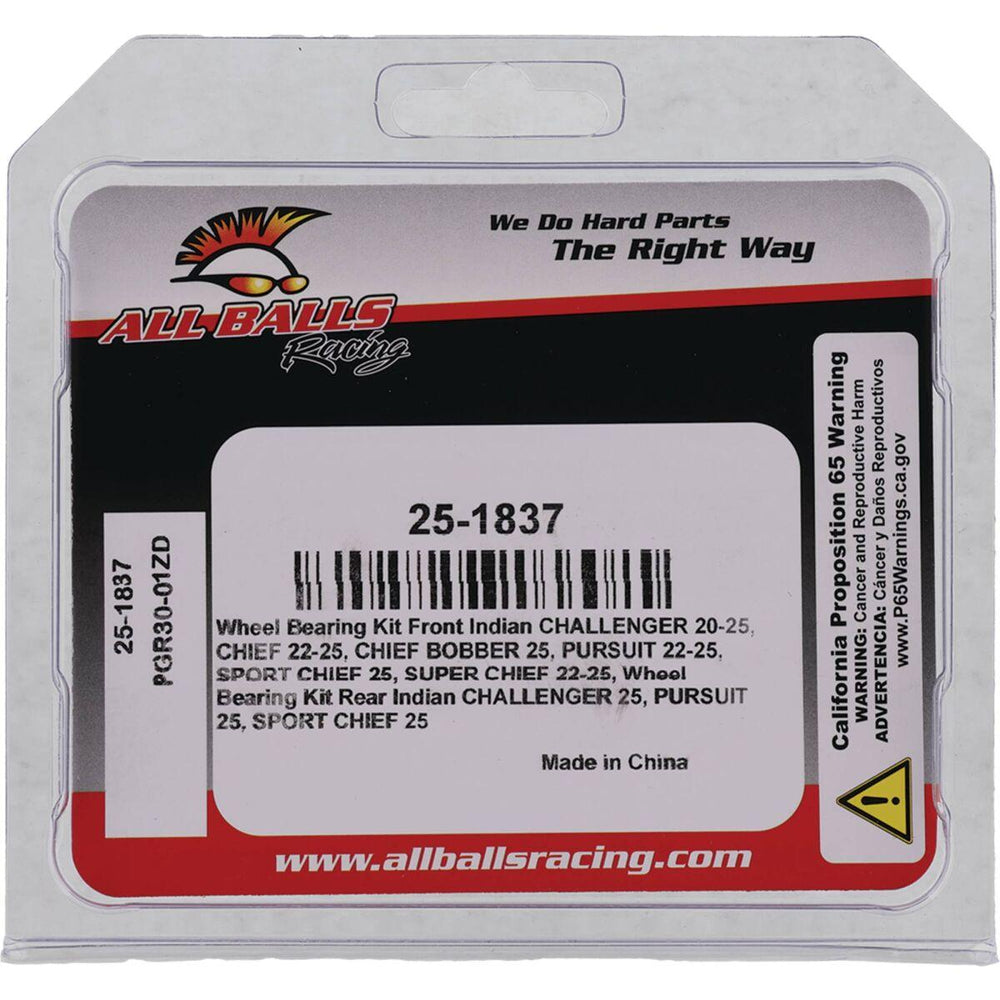All Balls Wheel Bearing Kit For Indian Challenger 108 ABS 2020-2025