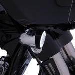 Ciro Fang Signal Light Inserts For Harley Davidson FLD 1690 2012-2013 Front Black