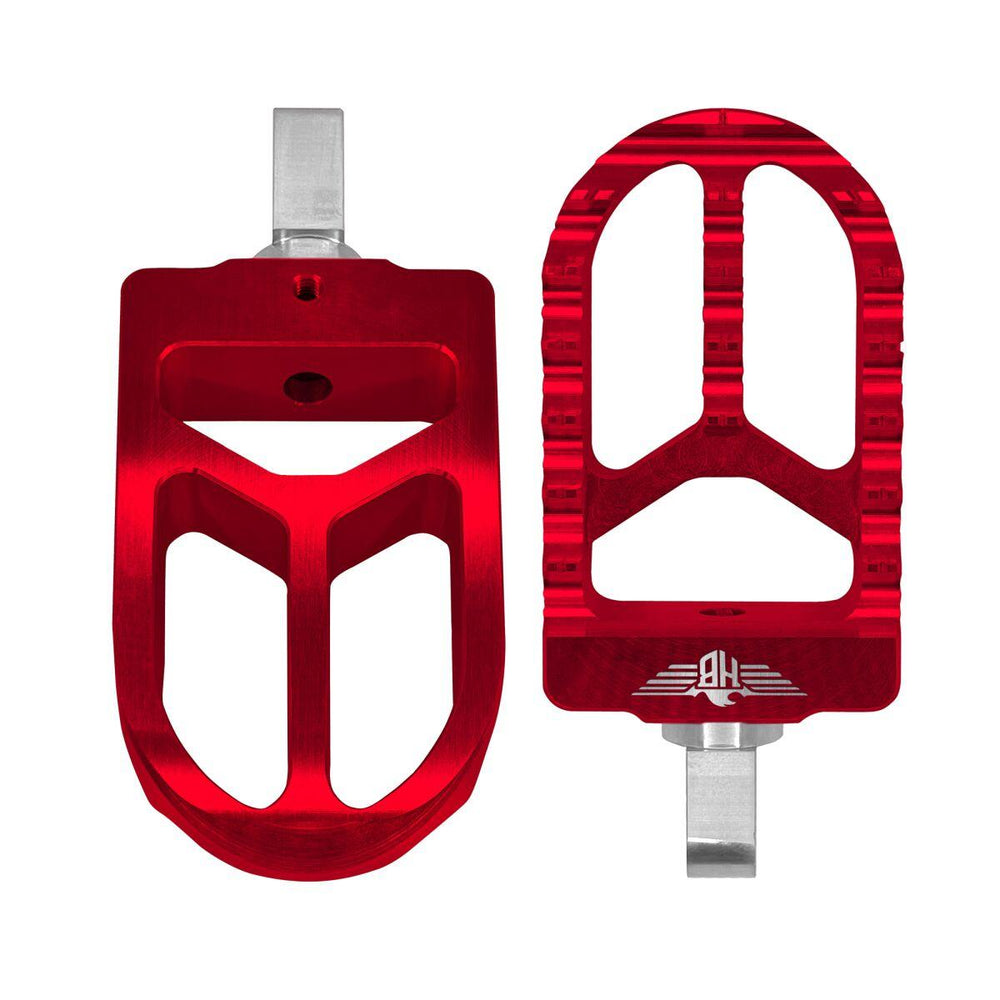 Heinz Bikes Foot Pegs For Harley Davidson FLD 1690 2012-2013 Front or Rear - Red