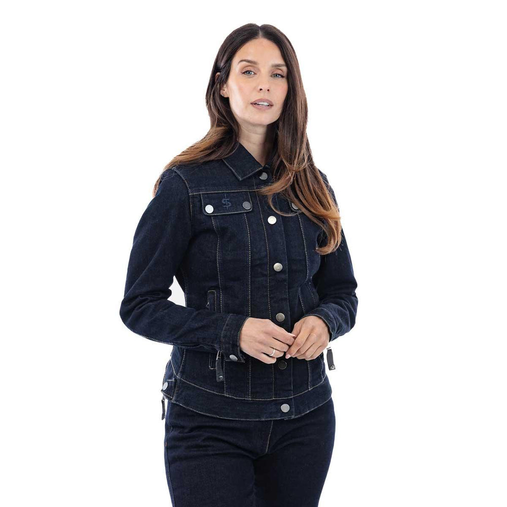 Spada Tura Trucker Ladies Motorcycle Jacket - Rinse Indigo
