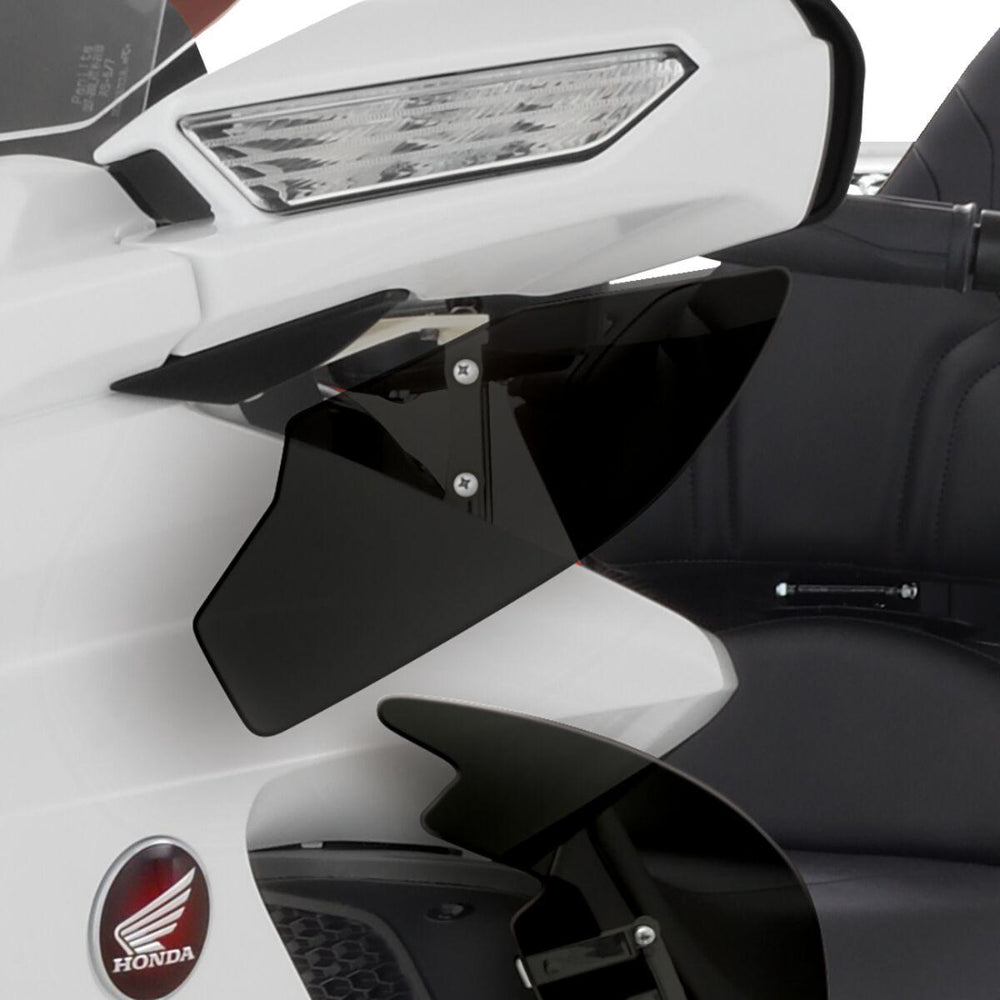 Show Chrome Upper Wind Deflectors For Honda GL 1800 2018-2023 - Dark Smoke