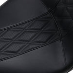 LE Pera Outcast GT Seat With Backrest For Harley Davidson FLH 1868 ABS 2021 Double Diamond/Perforated - Black