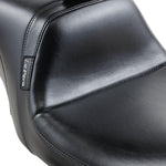 LE Pera Daytona 2 Up Seat With Backrest Pad For Harley Davidson FLHR 1584 2008-2011 Smooth - Black