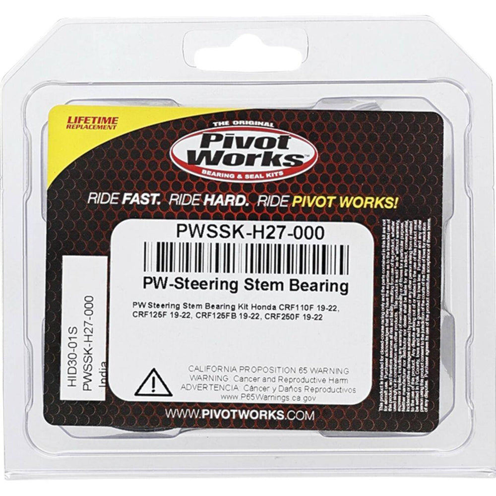 Pivot Works Steering Head Bearings For Honda CRF110F 2019-2024
