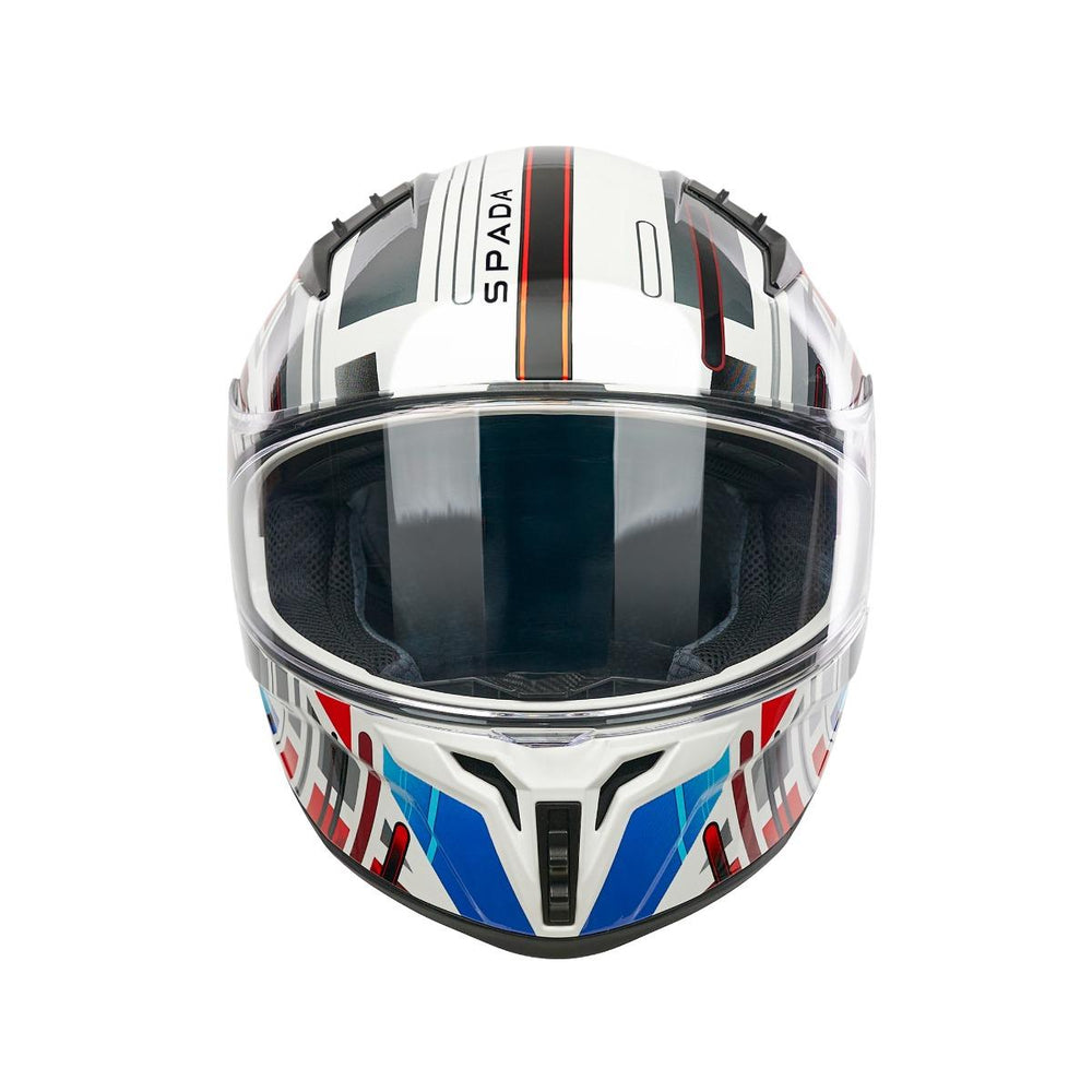Spada Raiden 3 Cyclone Full face Motorcycle Helmet - White/Red/Blue