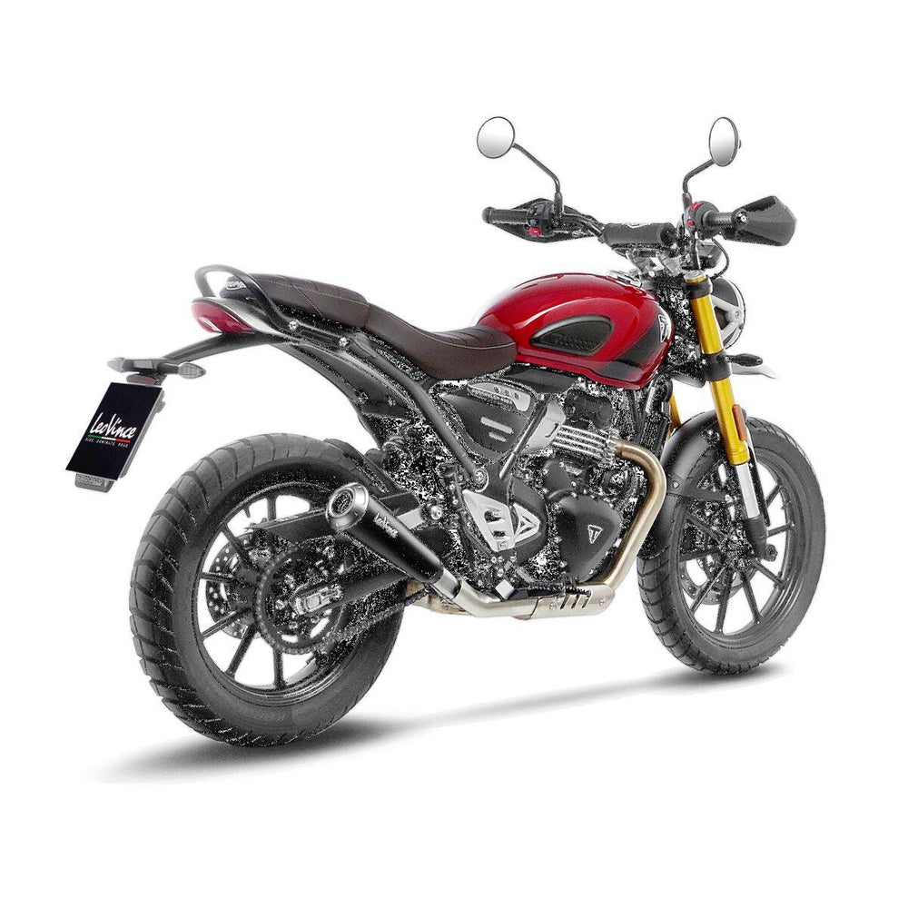LeoVince GP One Silencer For Triumph Scrambler 400 X 2024-2026 ABS Right Matte Black