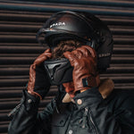 Spada Clutch Winter Waterproof Motorcycle Gloves - Cognac Brown