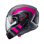 Caberg Horus X Road Matt Gun Metal Fuchsia Black Helmet