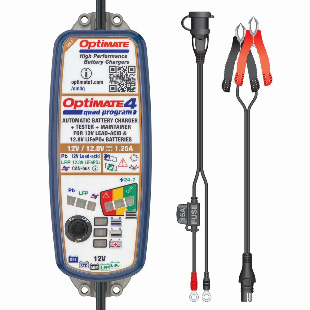 Tecmate OptiMate 4 Quad Program Battery Charger