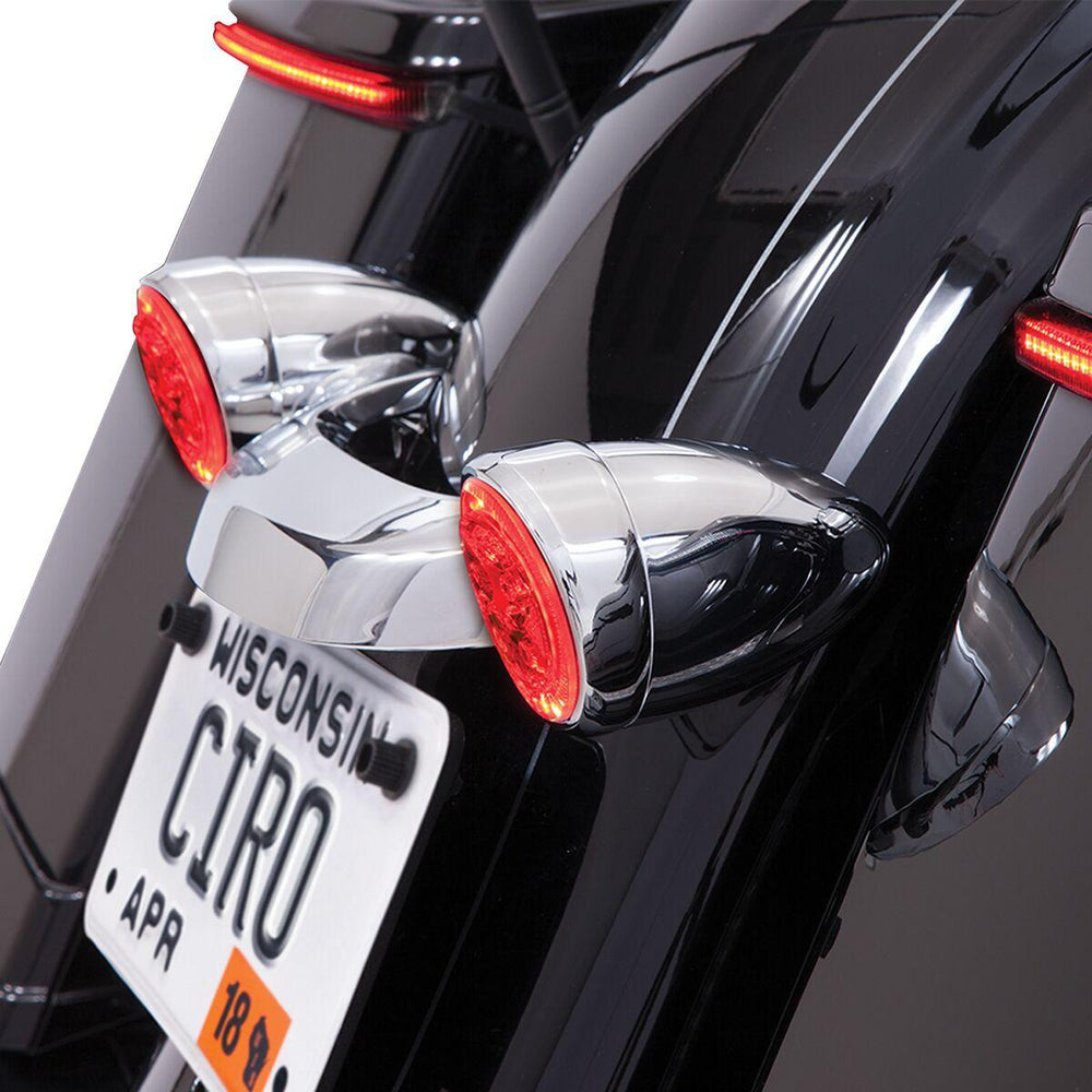 Ciro Fang Signal Light Inserts For Harley Davidson FLD 1690 2012-2013 Rear