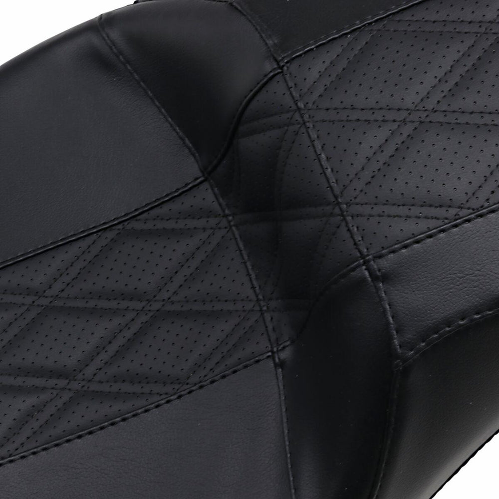 LE Pera Outcast GT 2-Up Seat For Harley Davidson FLH 1868 ABS 2021 Double Diamond/Perforated - Black