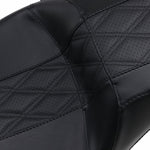 LE Pera Outcast GT 2-Up Seat For Harley Davidson FLH 1868 ABS 2021 Double Diamond/Perforated - Black