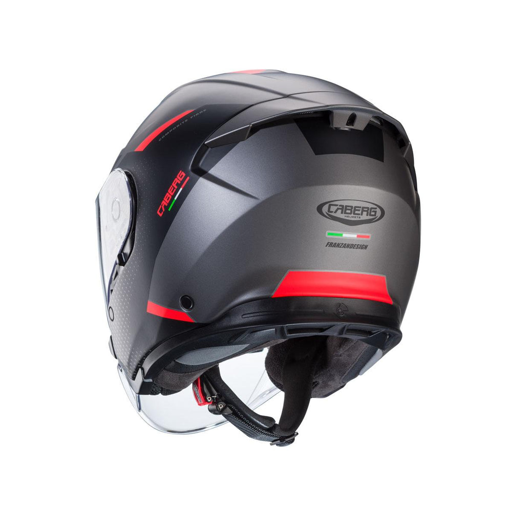 Caberg Flyon 2 Boss Matt Grey Red Black Helmet