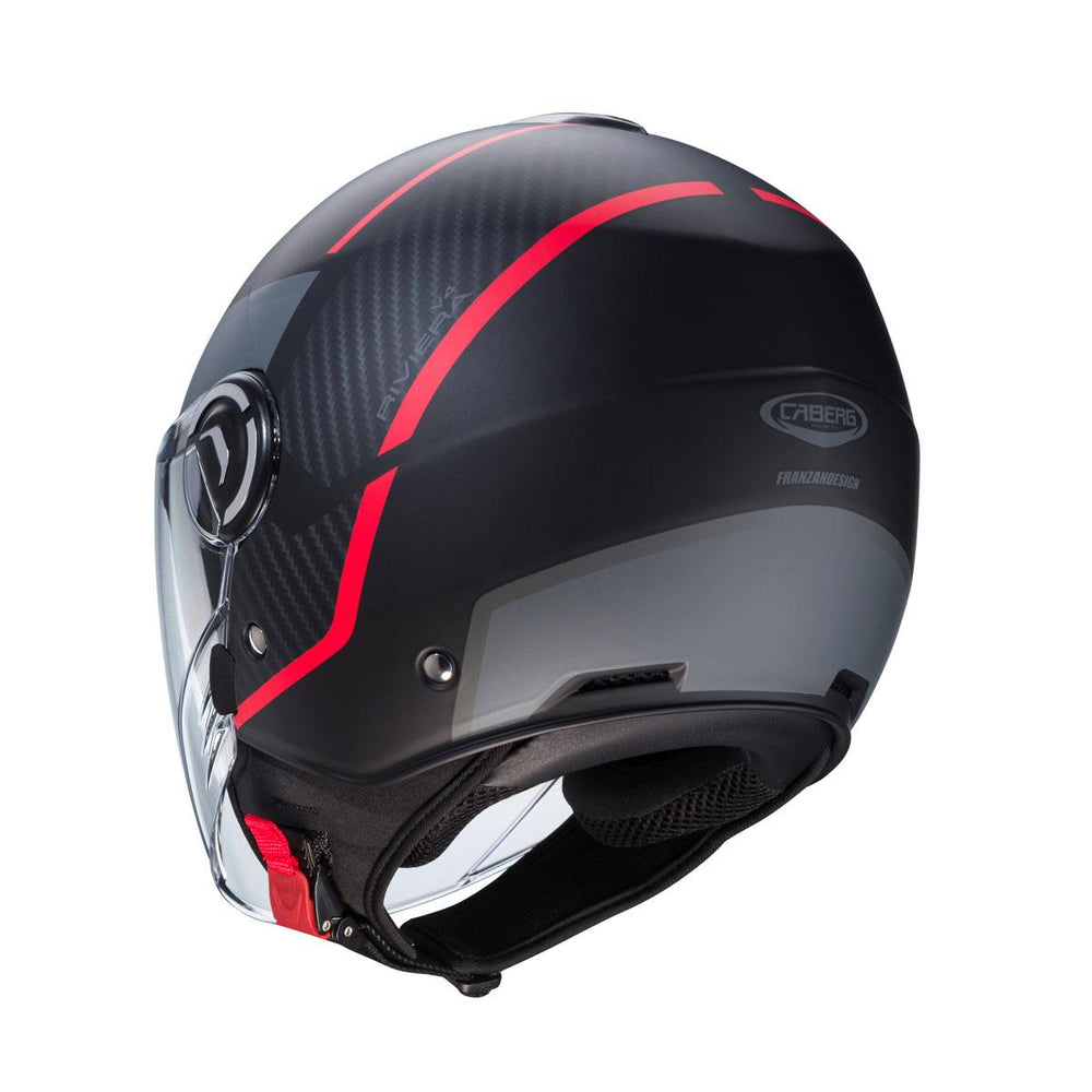Caberg Riviera V4X Geo Matt Black Red Anthracite Helmet