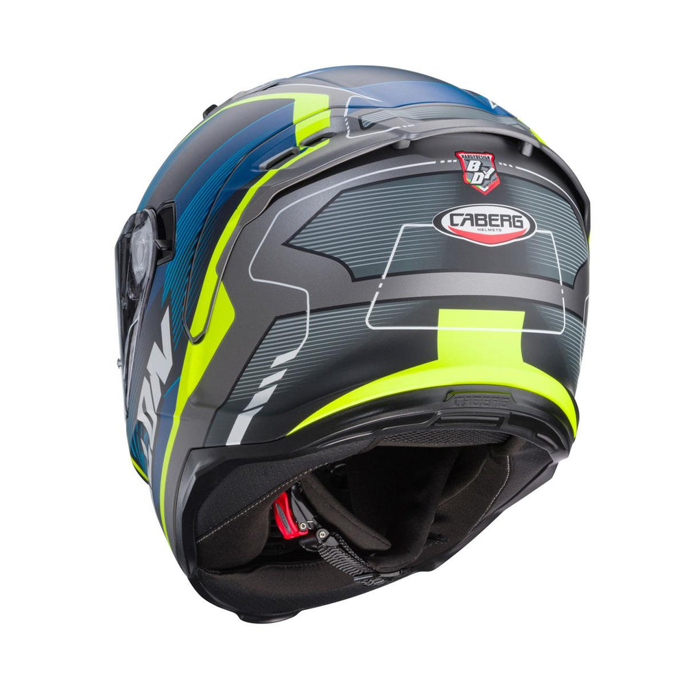 Caberg Avalon X Optic Matt Grey Blue Yellow Helmet