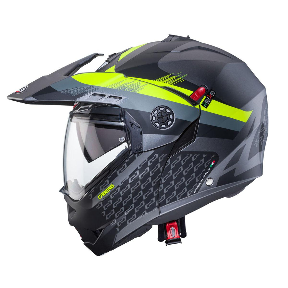 Caberg Tourmax X Sarabe Matt Gun Metal Black Yellow Flip Up Motorcycle Helmet