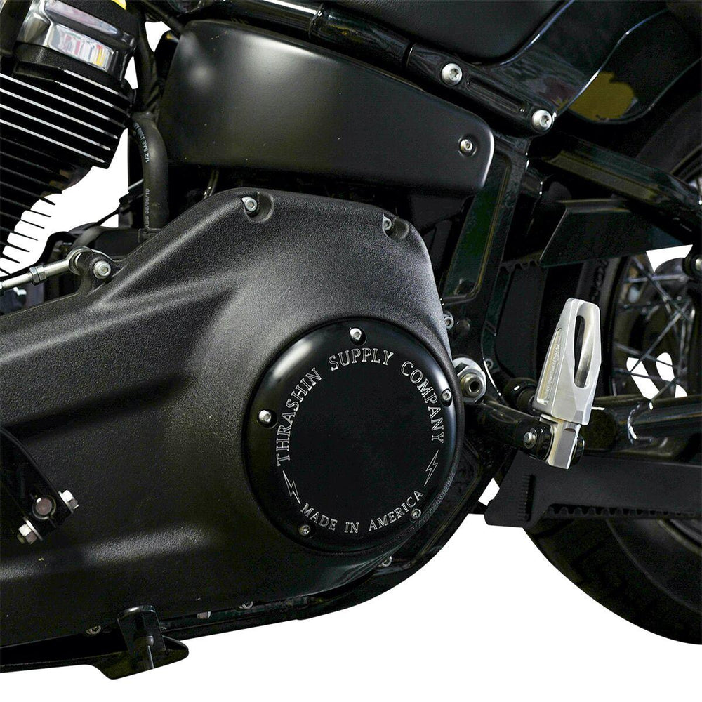 Thrashin Supply Co Classic Derby Cover For Harley Davidson FLDE 1750 2018-2020 - Black