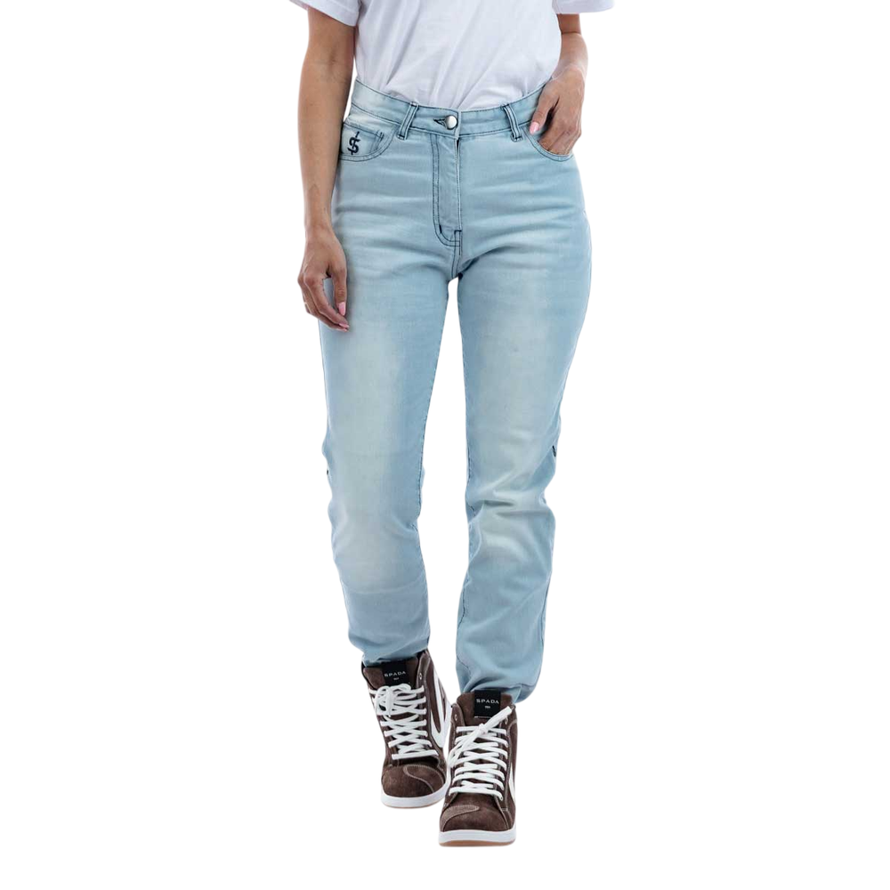 Spada Drifter Ladies Motorcycle Jeans - Short Leg - Beach Blue