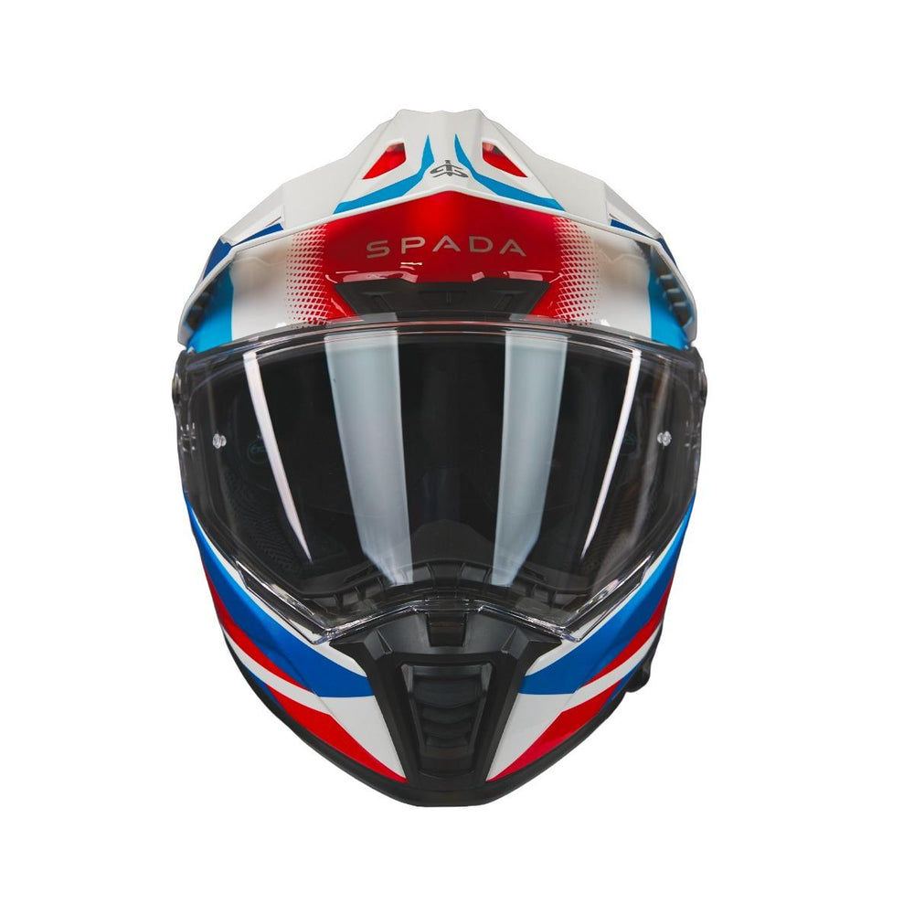 Spada Trailhawk Raptor Adventure Motorcycle Helmet - Red/Blue/White